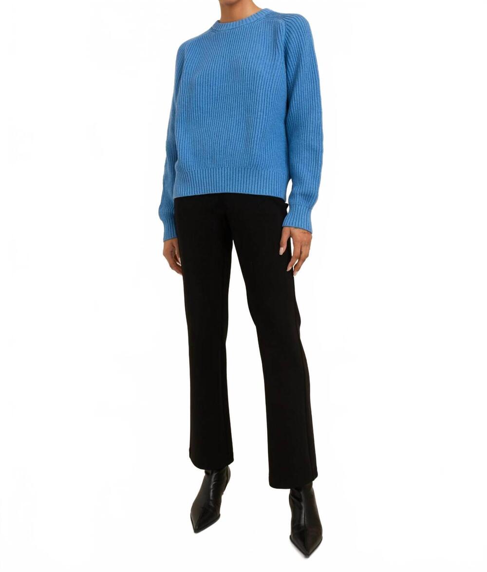 NEW PAPER LABEL avery crew neck sweater in blue